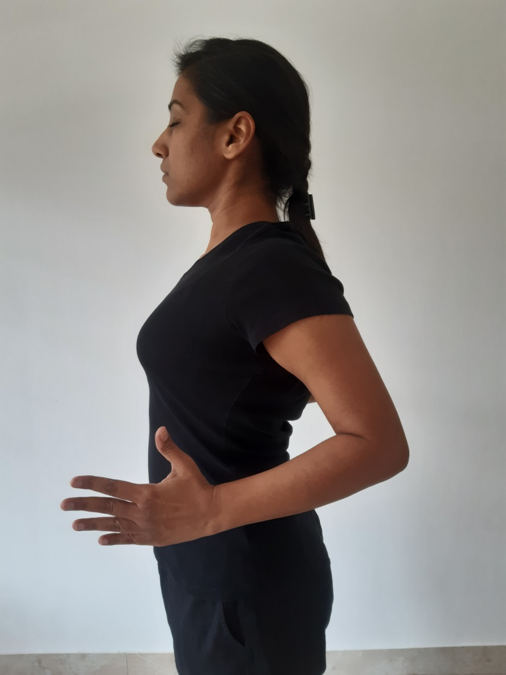2nd position of Rope Jacket- Yoga Posture for breathing, yoga for frozen shoulder