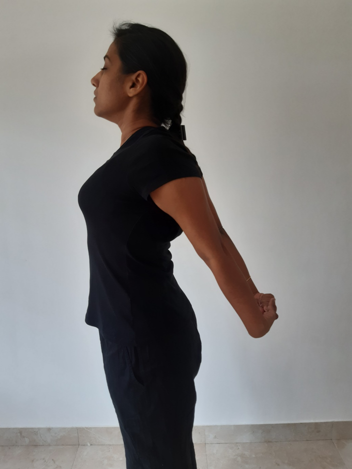 3rd position of Rope Jacket - Yoga Posture for Breathing 